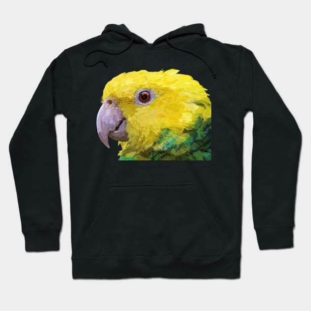 Yellow Head Amazon Hoodie by obscurite